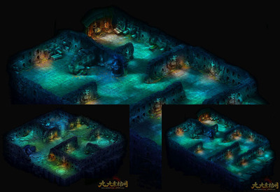 传奇地图素材 2张 高清独立真彩地图 无缝封边 DZC1-19-20