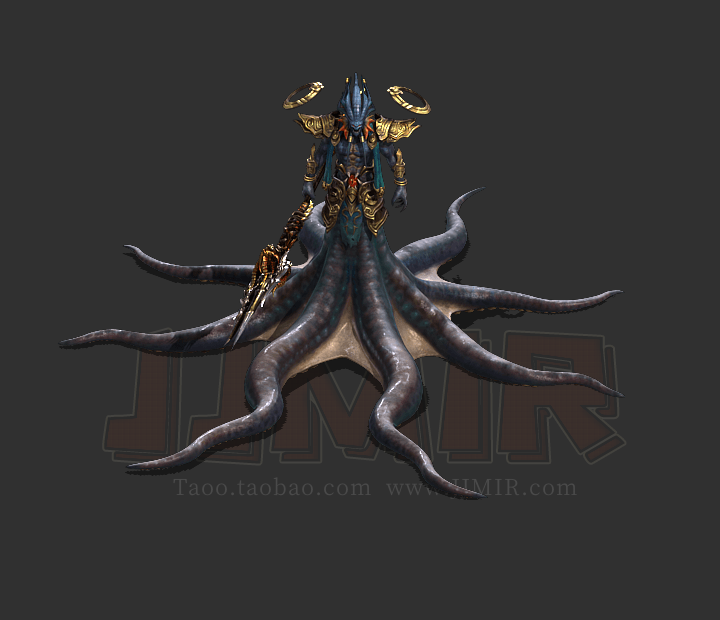 传奇怪物素材 8方向 章鱼王 高清怪物 png格式 游戏怪物