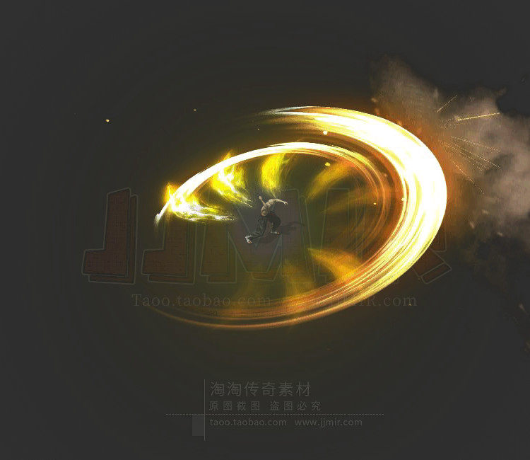 传奇技能素材 巨型半月弯刀龙斩 8方向战士型技能 PNG+BMP格式