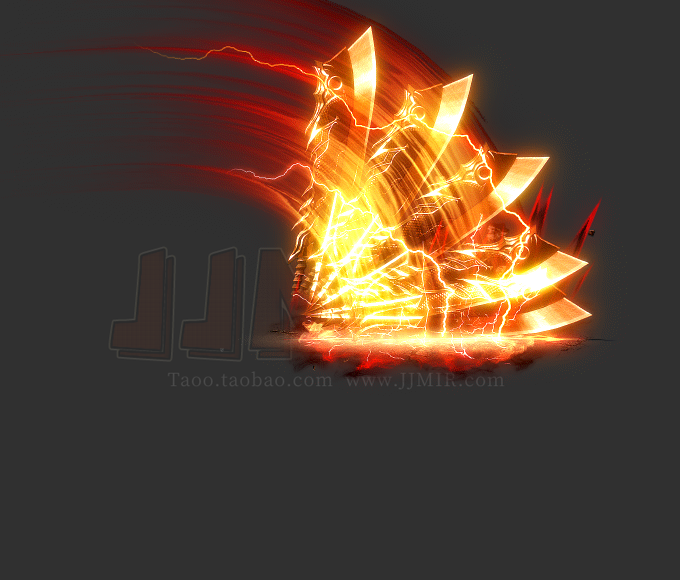 传奇技能素材 酷炫开天斩 8方向战士技能特效素材 坐标齐全