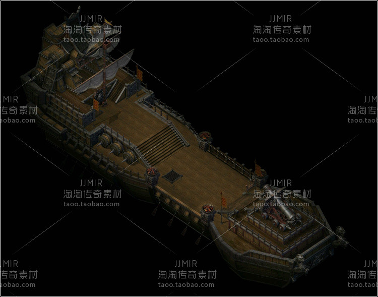传奇地砖地图素材 远古战船 高清独立地砖套图 无缝封边 HD298