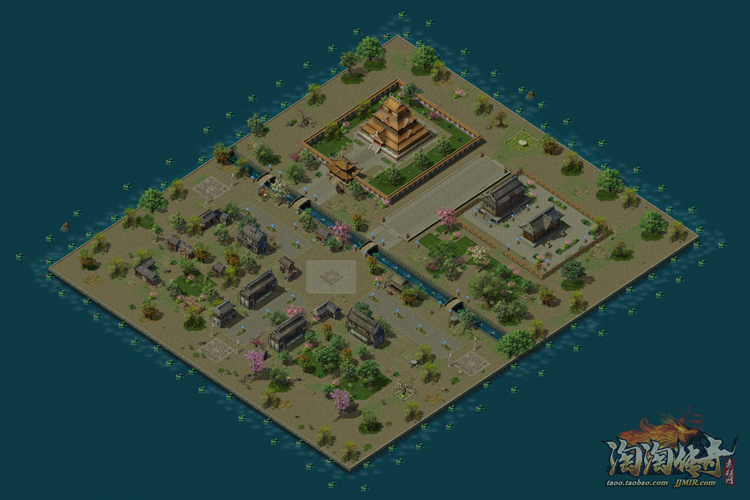 传奇地图素材 战纪系列 孤岛比奇 高清动态独立地砖 无缝封边