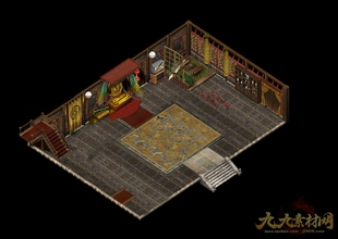 传奇地图素材 胜者为王皇宫 大小版 复古地砖 无缝封边-CZ035