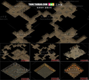 传奇地图 战纪系列 传战六大新装地图6张 高清独立地砖 无缝封边