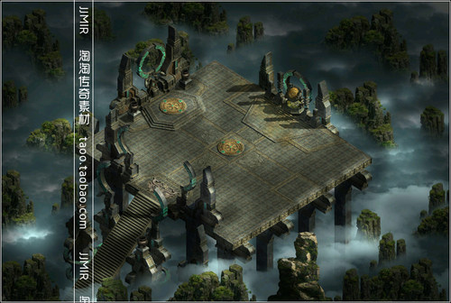 传奇地图素材 擂台对战系列 光明顶 高清品质 无缝封边-HD206