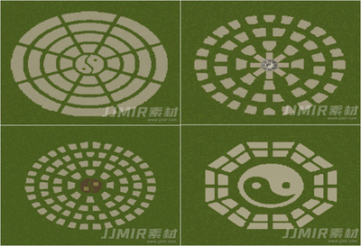 传奇地砖地图 定制八卦迷宫系列 副本活动 独立真地砖 HD300