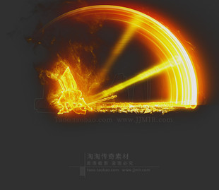 传奇技能素材 悟空杀威棒 八方向 PNG 格式 高清特效