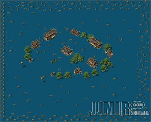 传奇地砖地图素材 水上城市 复古动态独立真地砖(带无补丁) MF007