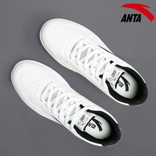 厚底潮流运动休闲小白鞋 安踏板鞋 青少年滑板鞋 皮面低帮秋冬季 男鞋