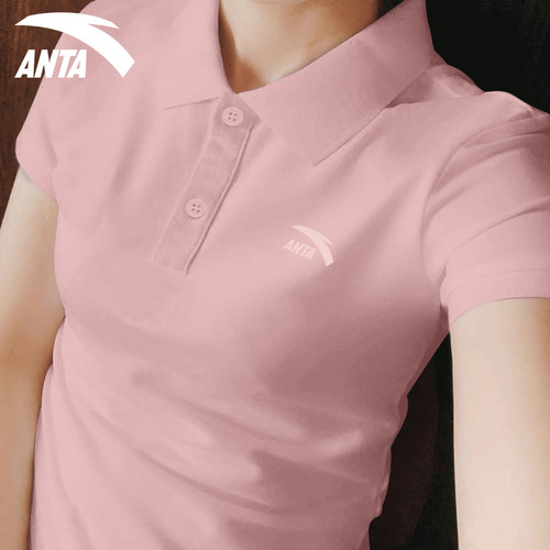 安踏Polo衫女polo衫翻领速干