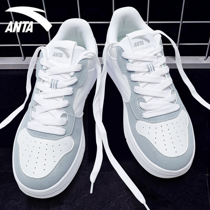 安踏板鞋男鞋2026春季新款潮流经典百搭轻便透气厚底休闲鞋小白鞋