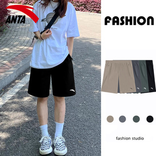 安踏运动短裤女2026新款女生中考体育短裤速干跑步宽松五分裤女款