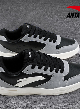 安踏路冲板鞋男鞋冬季新款潮流低帮官方旗舰皮面防水休闲运动鞋子