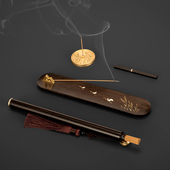 托座薰香薰 线香插托 白螺钿嵌紫光檀实木质线 线香炉礼盒套组线