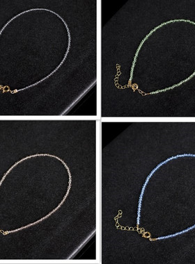 夏季清新甜美女生脚链尖晶石款式喜欢可以配香水瓶或精油瓶放精油