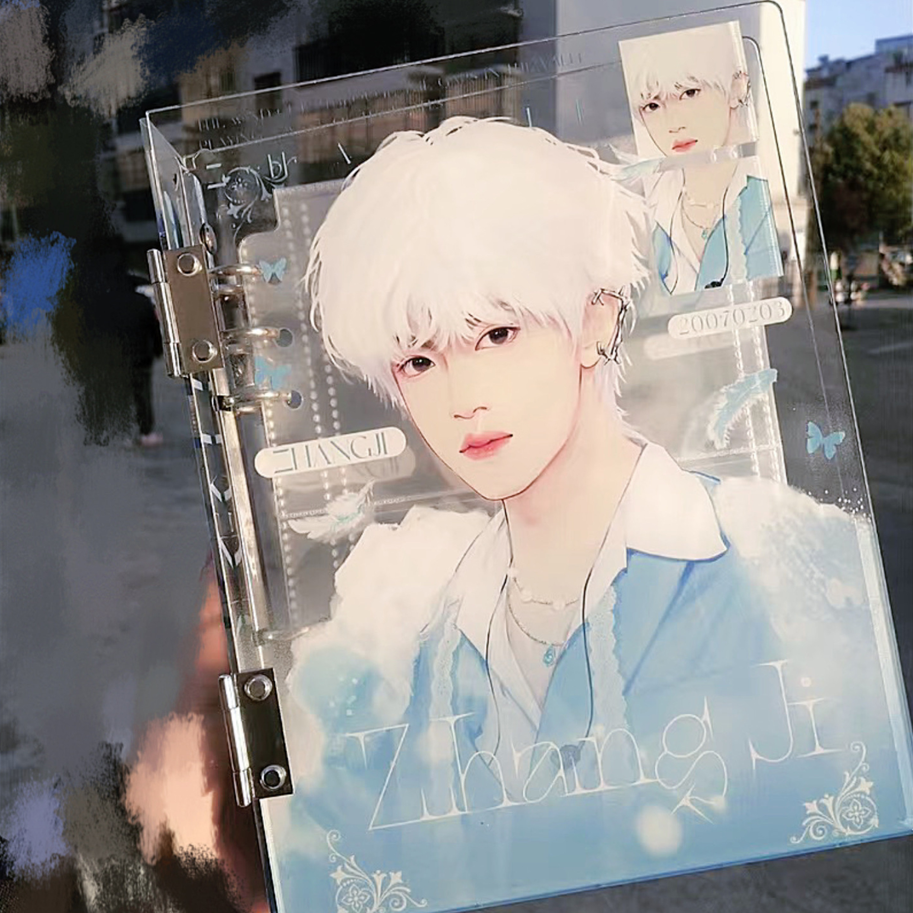 亚克力卡册定制透明四宫格活页夹a5挡板a4diy收纳小卡手账九宫格