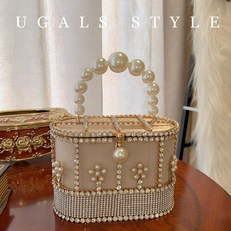 UGALS水桶包闪亮水钻菜篮子包