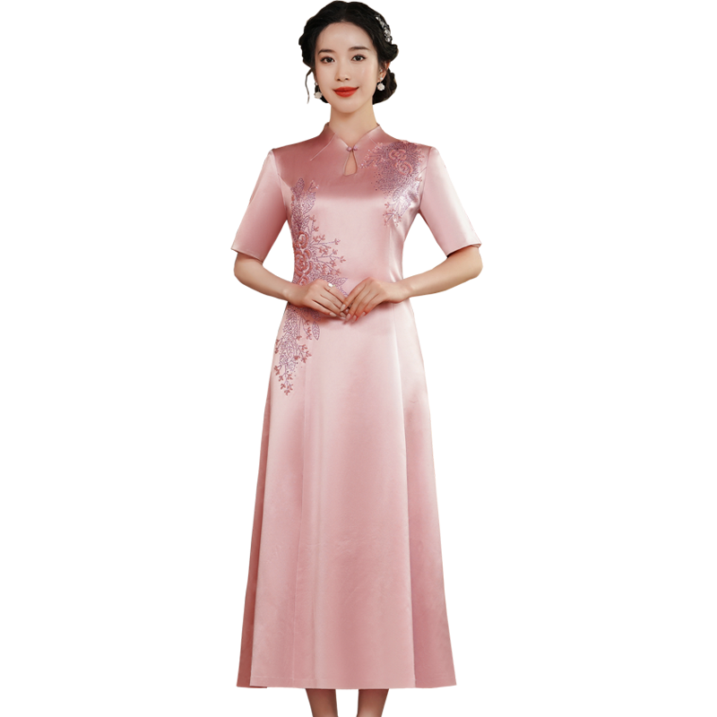 改良时尚婚礼宴会年轻妈妈礼服