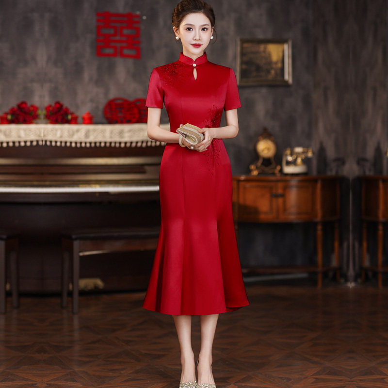 婚礼婚宴装结婚高贵喜婆婆旗袍