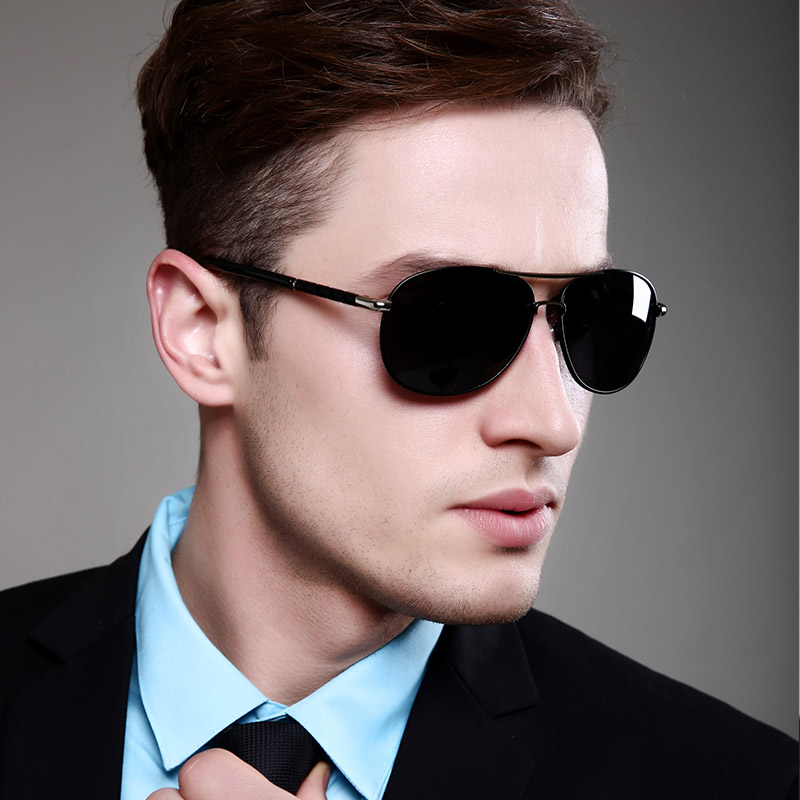 2026新款大框男款偏光太阳镜 时尚司机墨镜 蛤蟆镜蓝膜镜片潮酷