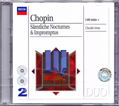 原装正版 肖邦：夜曲全集 即兴曲全集 2CD 阿劳 进口CD 4563362