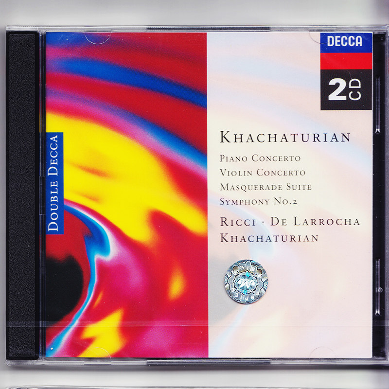原装进口 哈恰图良 钢琴&小提琴协奏曲 假面舞会 第二交响曲 2CD