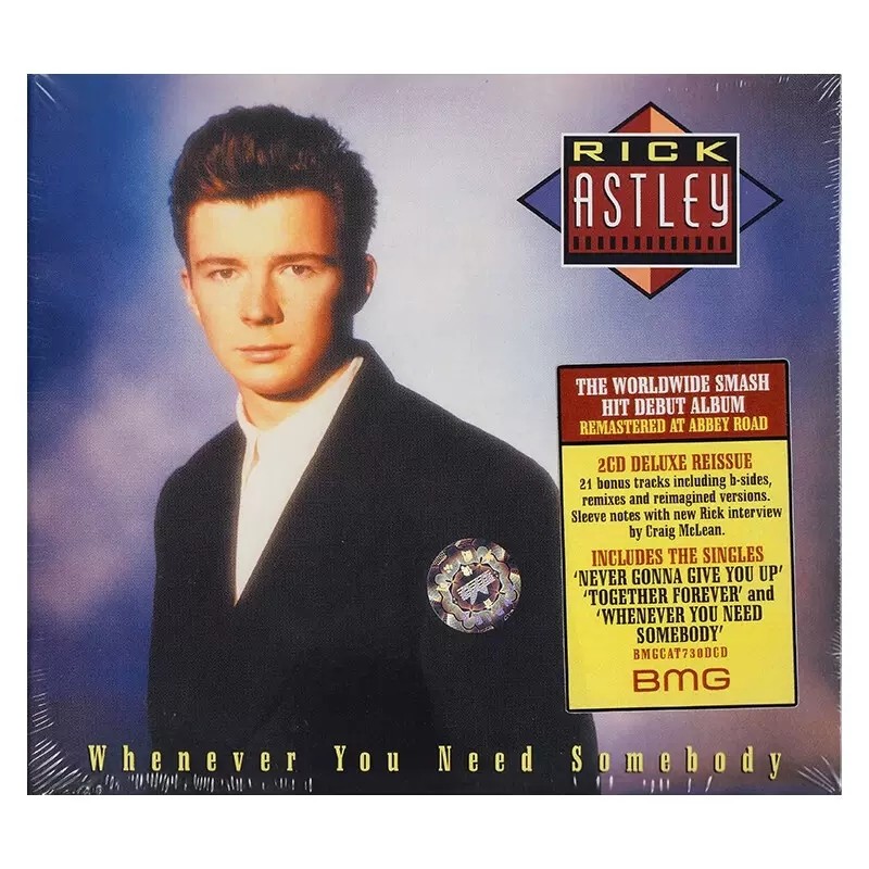 现货 原装正版 rick astley whenever you need somebody 2cd唱片