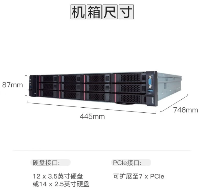 联想SR359FV2服务器 飞腾FT2000+64核 2.2G 三年 包邮 按需报价