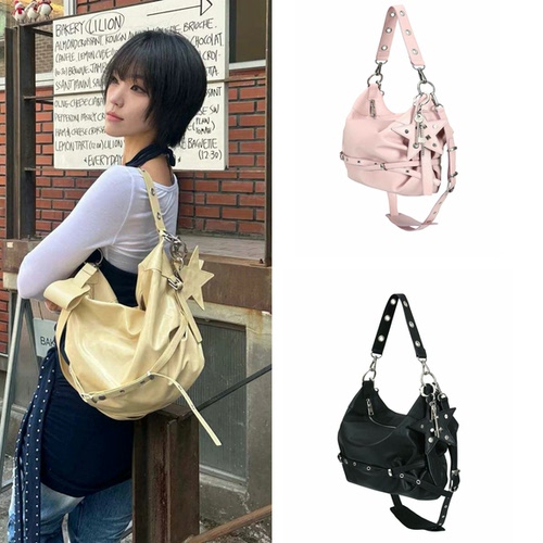 买手店 yeomim 26新款 星星包铆钉机车包辣妹风腋下单肩包斜挎包