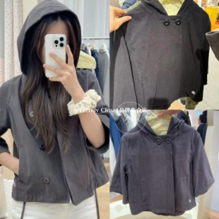 买手店 coyseio 宽松斗篷式外搭暗黑风蝙蝠袖工装连帽外套上衣