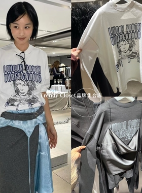 韩国现货 LCDC 小众设计师品牌 25fw卡通图案印花宽松长袖t恤女