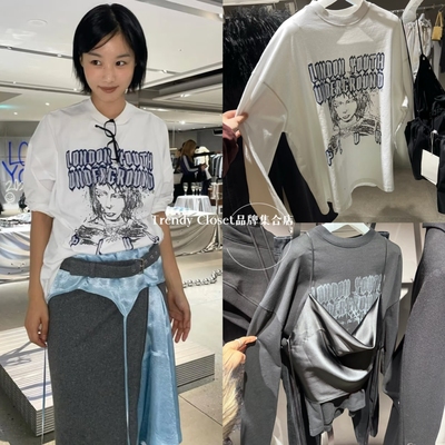 韩国现货 LCDC 小众设计师品牌 25fw卡通图案印花宽松长袖t恤女