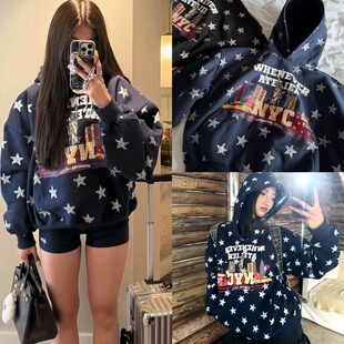 设计师品牌 whenever ins 2025新款 时尚气质减龄短款女神卫衣女