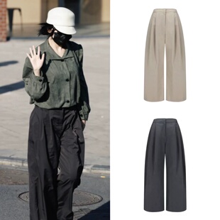 虞书欣同款 amomento 2026早春新款 气球裤保暖宽松休闲裤长裤女