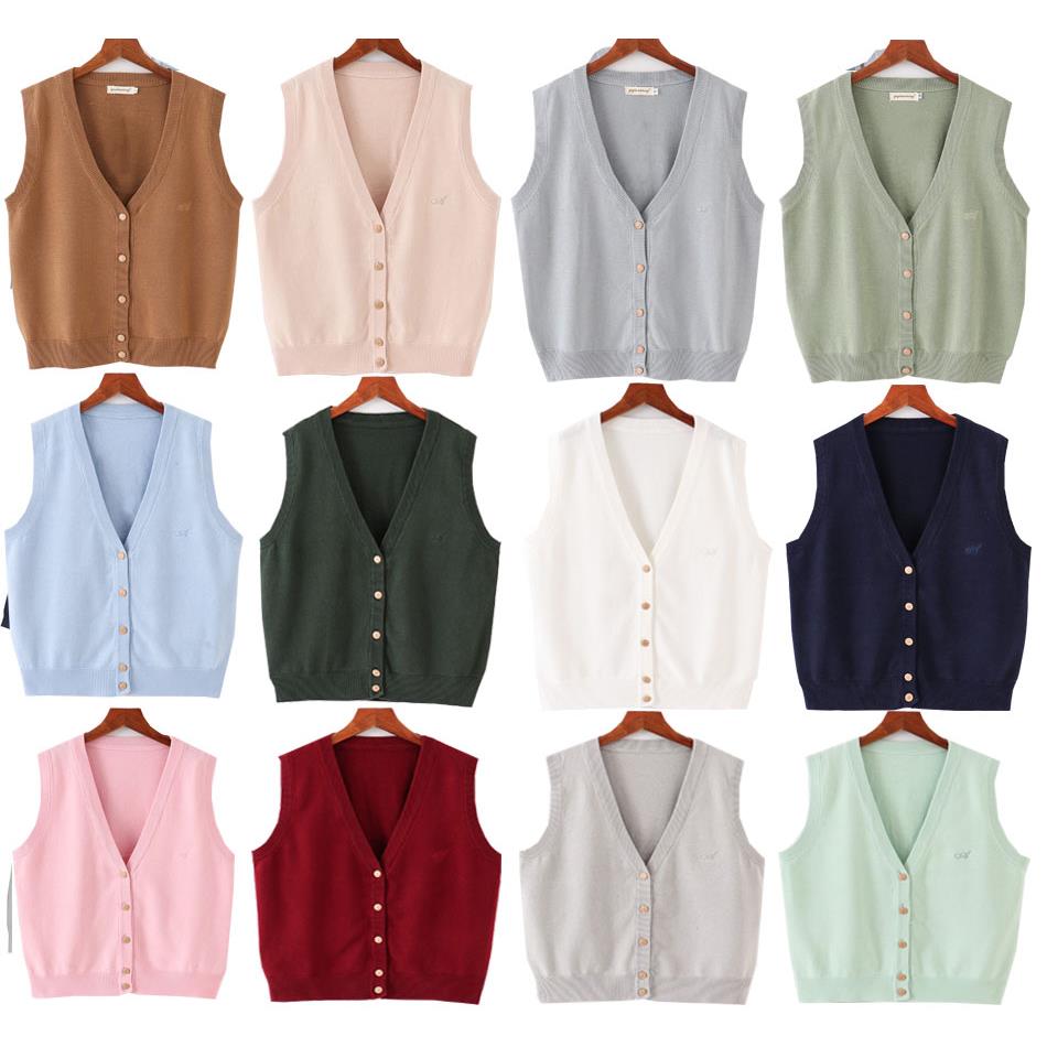 班服校服现货JK毛衣 针织衫开衫制服薄款V领纯色背心男女款装马甲