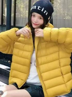 轻薄羽绒服女短款2025年新款简约时尚连帽休闲90白鸭绒轻便冬外套