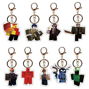 跨境forsaken被遗弃游戏周边压克力钥匙扣遗忘之族游戏方块人挂件