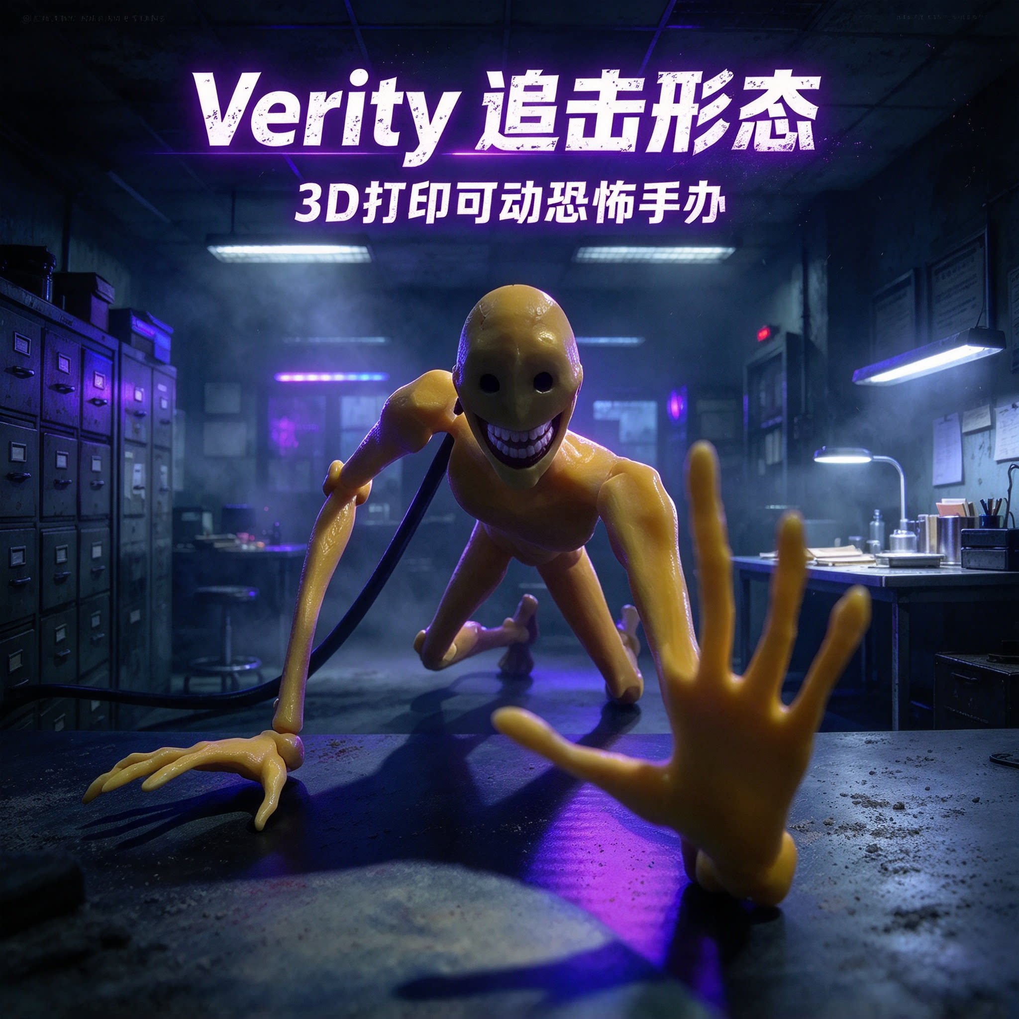我的世界恐怖Verity追击形态变异骷髅模型玩具天使模组Godity摆件