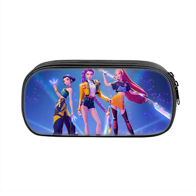 Huntrix Kpop猎魔女团印花笔袋动漫周边小老虎中小学生铅笔文具盒