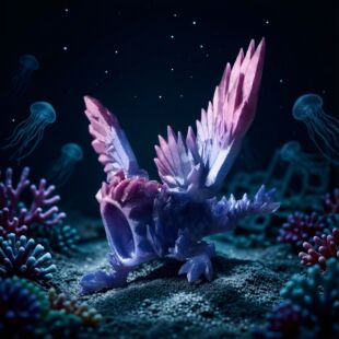 深海迷航升级水晶晶核吞噬者魔王食海者模型玩具伸手怪利维坦手办