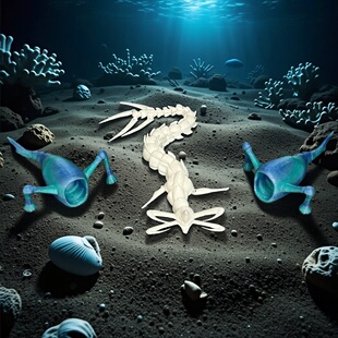 利维坦白色死神vs变异吞海者美丽水世界3d打印手办深海迷航玩具
