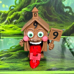 新款9号房子手办二阶段黑化长舌木屋人外国山海经多关节可动玩具