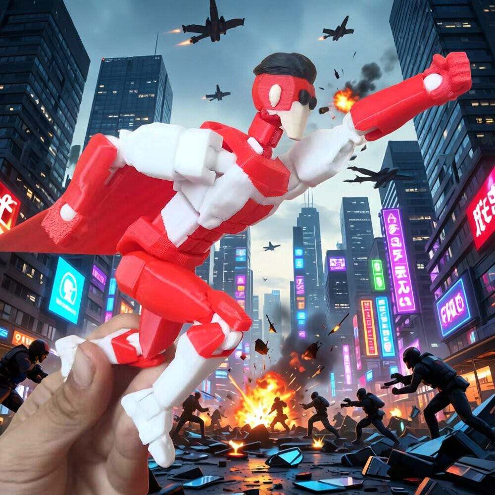 Invincble无敌少侠4全能马克战斗关节可动手办3D打印模型玩具礼物