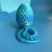 盖瑞蛇蛋玩具疯狂动物城2盖瑞蛇手办3d打印全身灵活惊喜扭蛋玩具