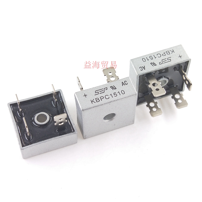 单相桥式整流器KBPC1510 整流桥堆方桥全桥15A1000V全新KBPC1010