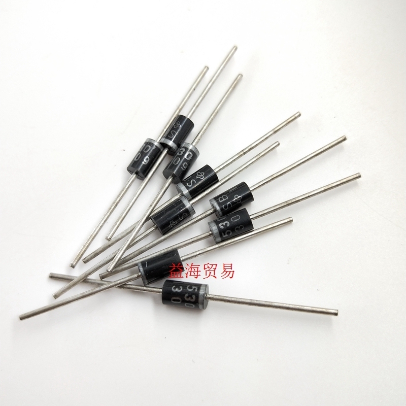 SB530 肖特基二极管 5A 30V 直插整流管 SR530 DO-201AD