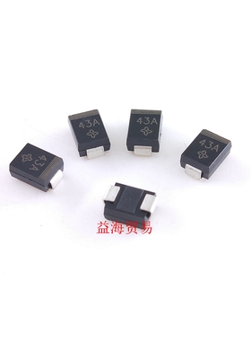 43A 贴片二极管 43V 单向 SMB封装 TVS瞬态抑制器二极管P6SMB43A
