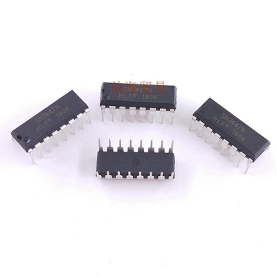 SN7447N 芯片 全新原装 直插 DIP16 七段译码器/驱动器74系列