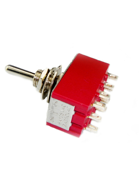 全元芯 全新原装 红色三档12只脚 扭子开关 6A/125VAC 2A/250VAC