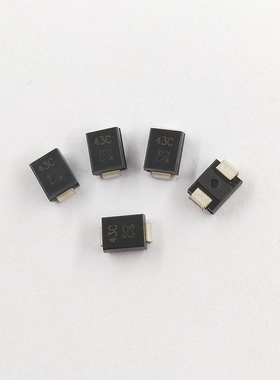 P6SMB43CA 丝印43C 双向瞬变电压抑制二极管 43V 全新 SMB体积SMC